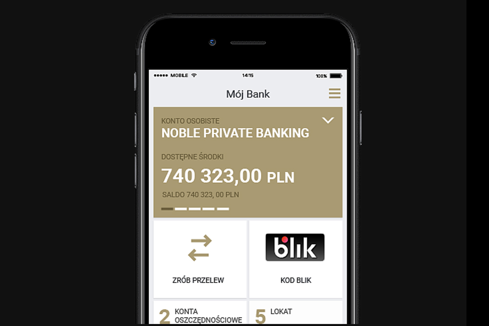 BLIK в мобильном приложении Noble Bank