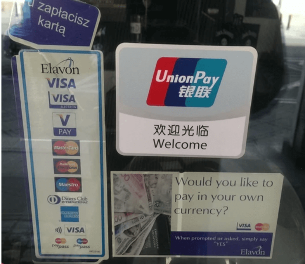 оплата картами unionpay в Польше